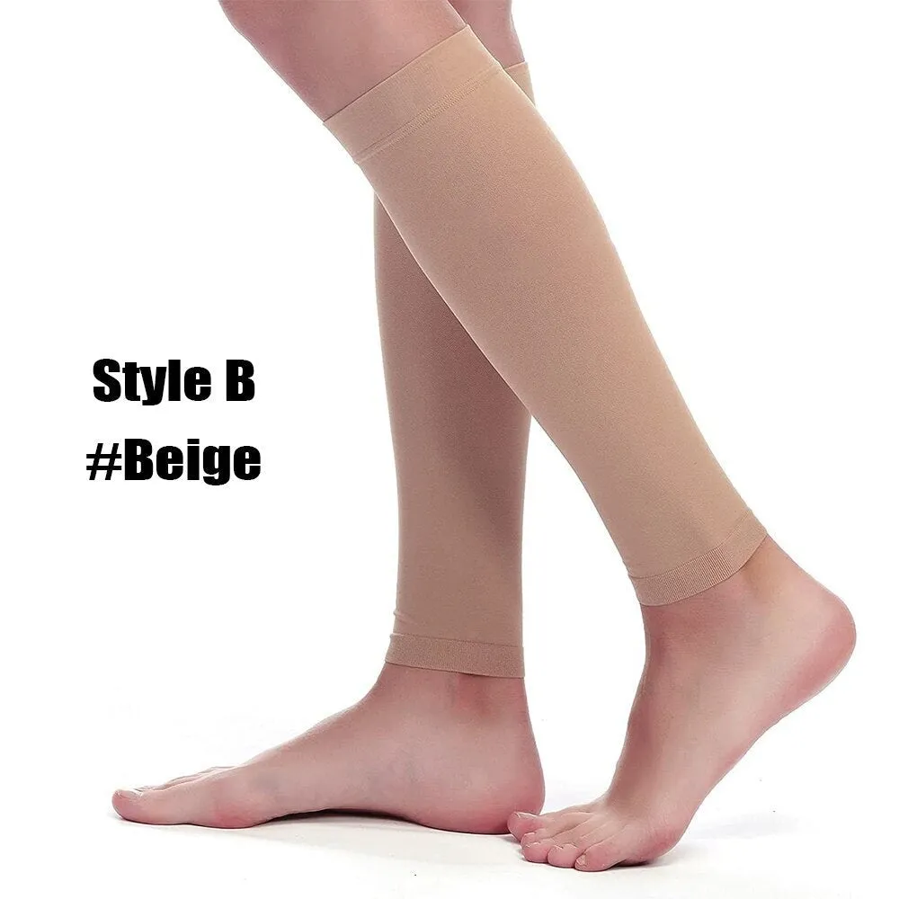 1pair Calf Compression Knee High Open Toe Socks for Women