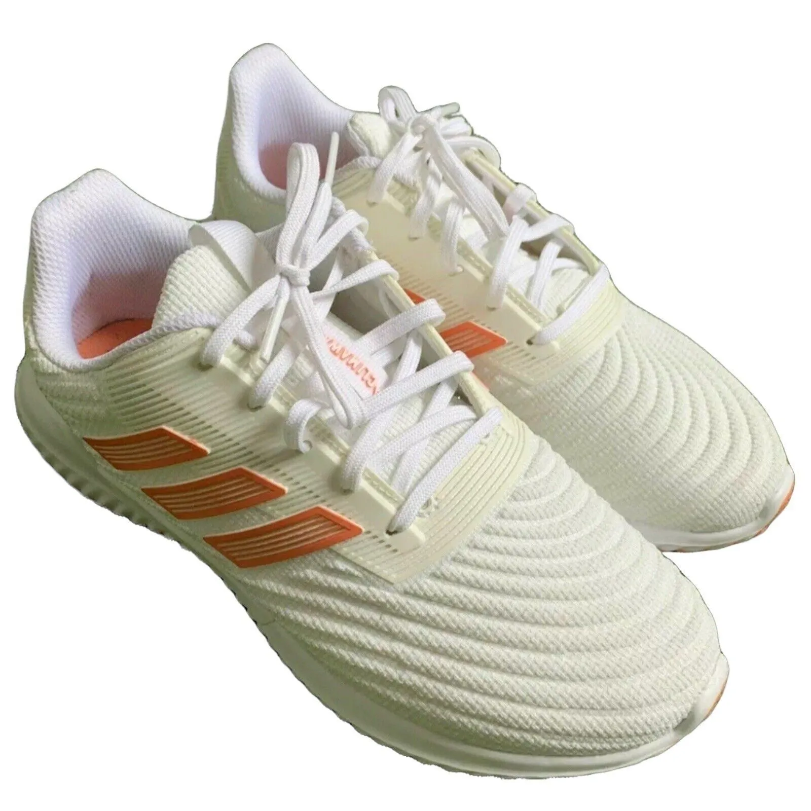 adidas Womens Sneakers Size US 6.5 Orange & Off-White Like New