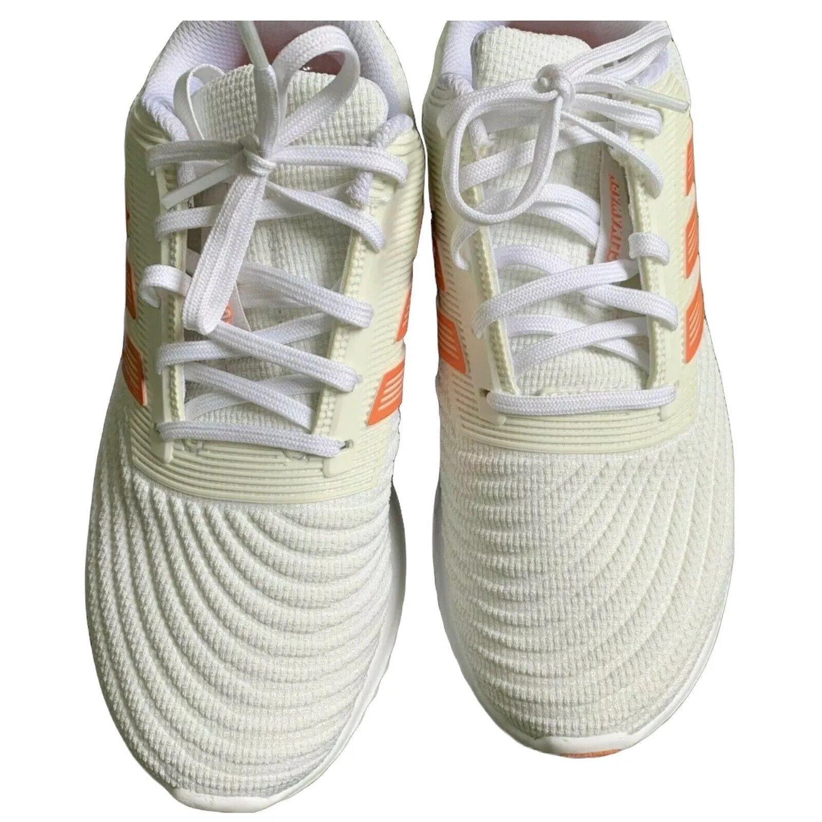 adidas Womens Sneakers Size US 6.5 Orange & Off-White Like New