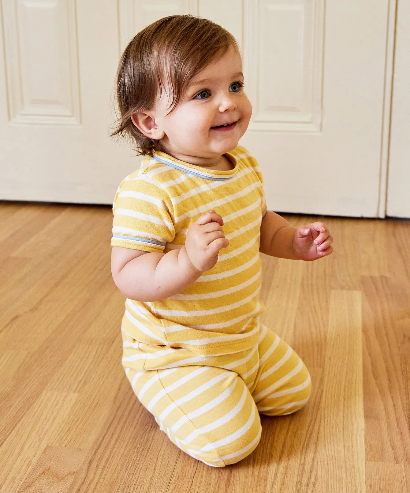 Andy Baby Legging, Yellow Stripe