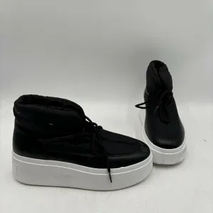 ASH “Millie S” Black Puffy Nylon Round To Lace Up Platform Snow Boots, Women 39 - Very Good
