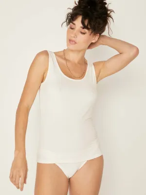 Bamboo Classic Singlet - Cream