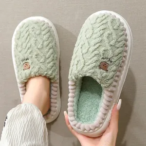 Bear Foot Slippers for Men & Women | Warm Fleece Indoor Shoes