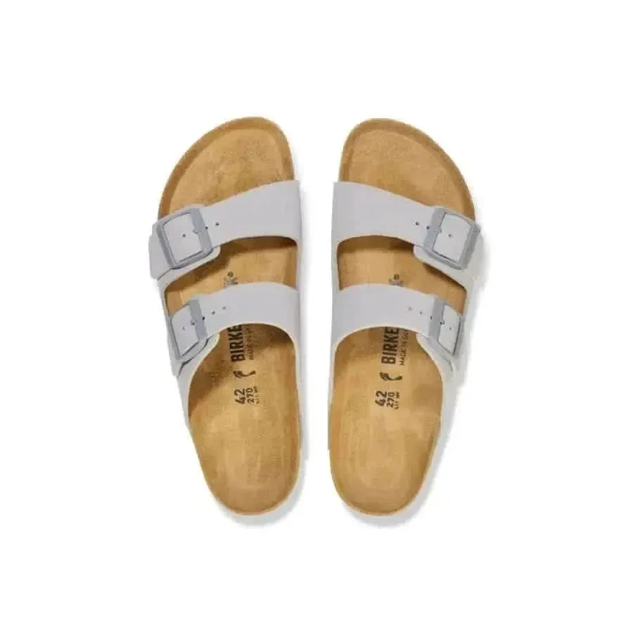 Birkenstock Men Sandals in Grey with Buckle Detailing Size 4