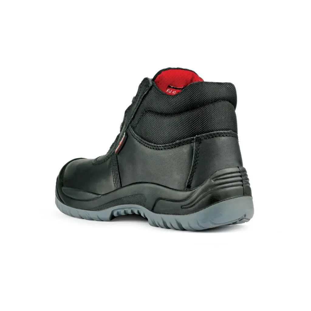 Black Hammer Men Mid Cut with Fastlock Safety Shoe BH-1509-BI