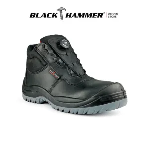 Black Hammer Men Mid Cut with Fastlock Safety Shoe BH-1509-BI