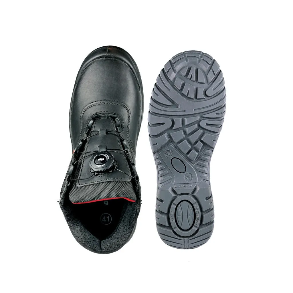 Black Hammer Men Mid Cut with Fastlock Safety Shoe BH-1509-BI