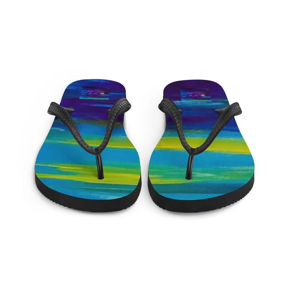 Blue Wave Flip-Flops