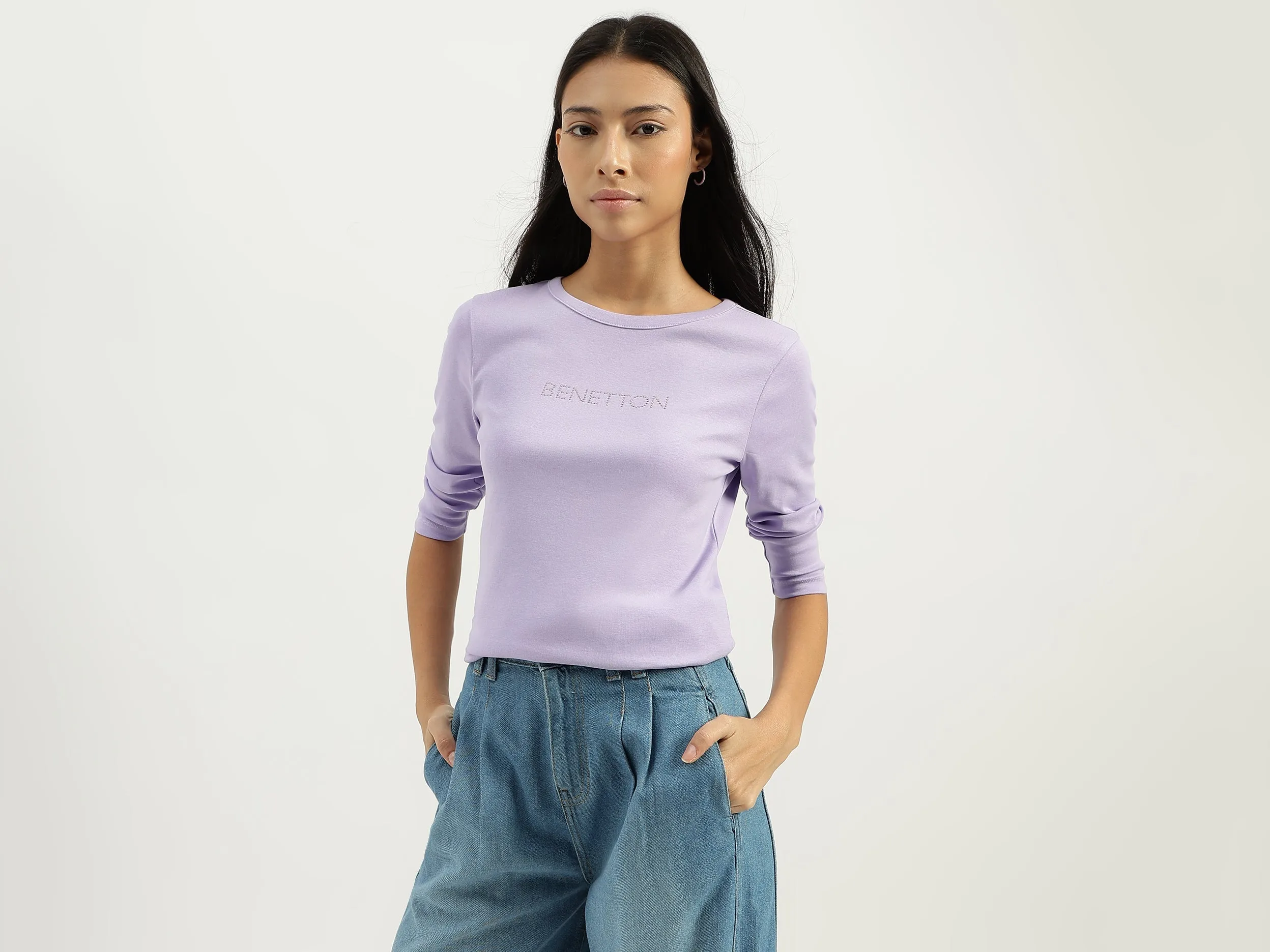 Boat Neck Solid Tshirt