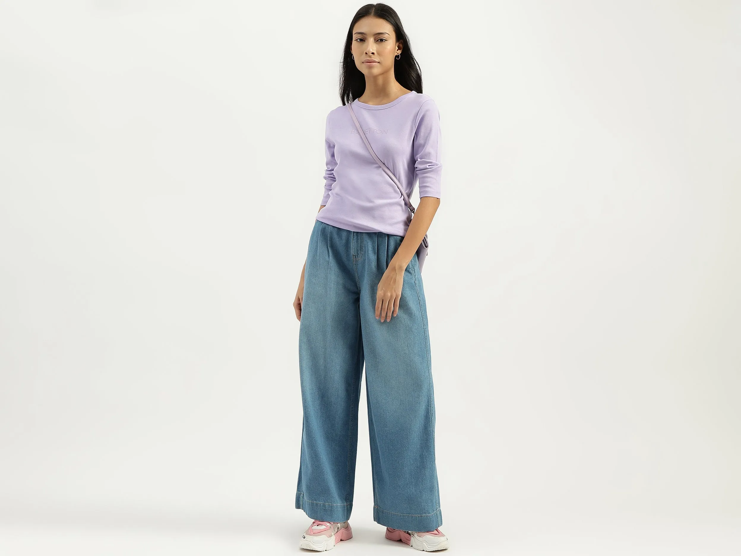 Boat Neck Solid Tshirt