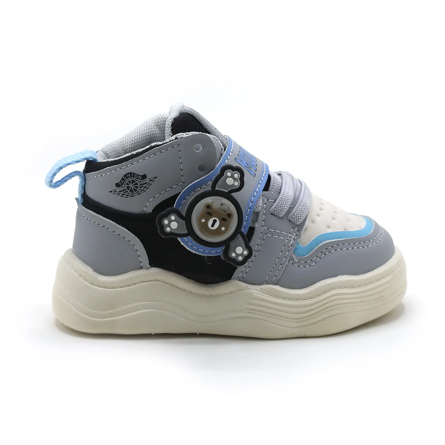 Boys Casual Long Shoes - Grey