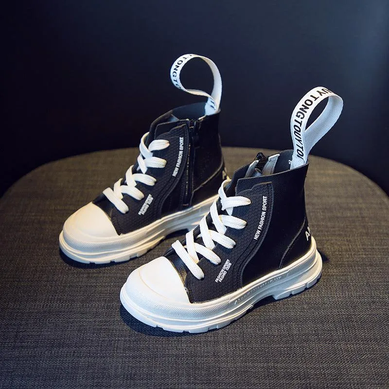 Boys high-top fashion leather Martin boots