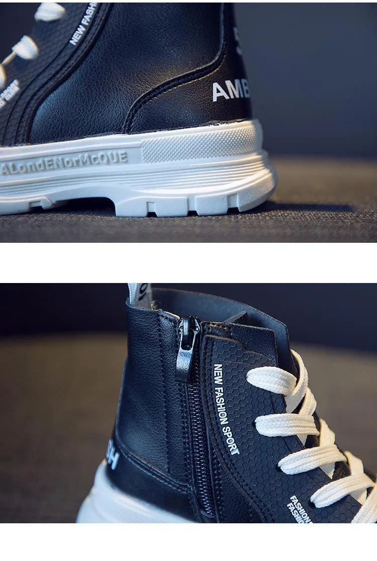 Boys high-top fashion leather Martin boots