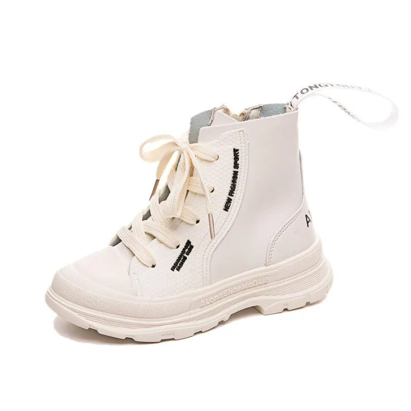 Boys high-top fashion leather Martin boots