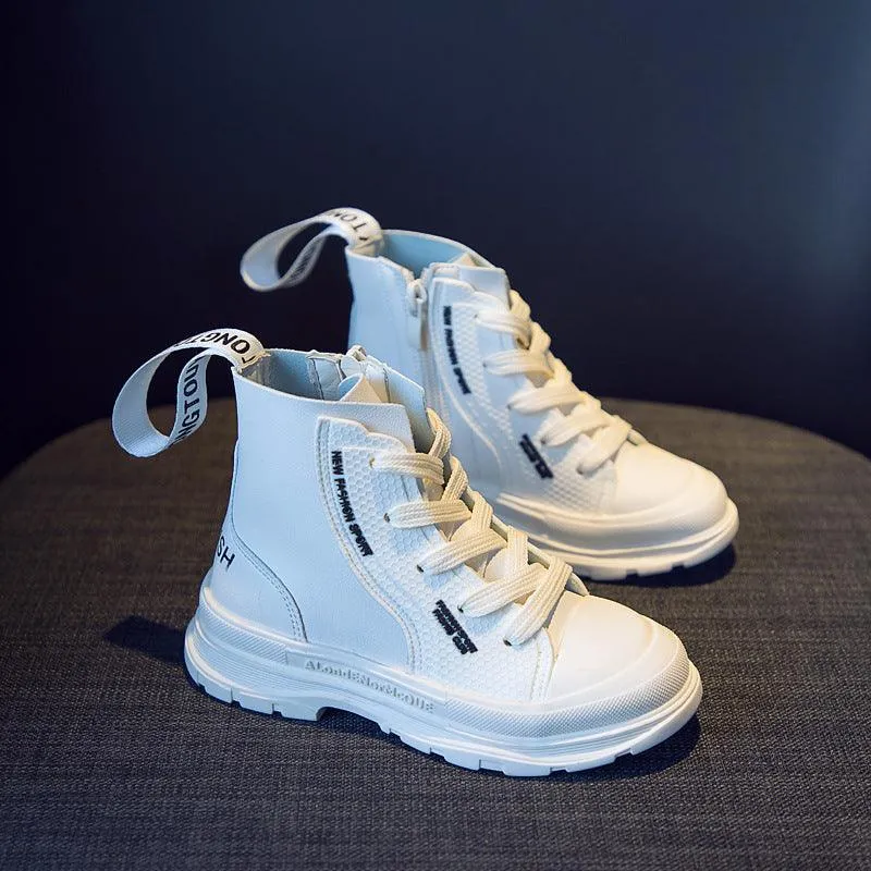 Boys high-top fashion leather Martin boots
