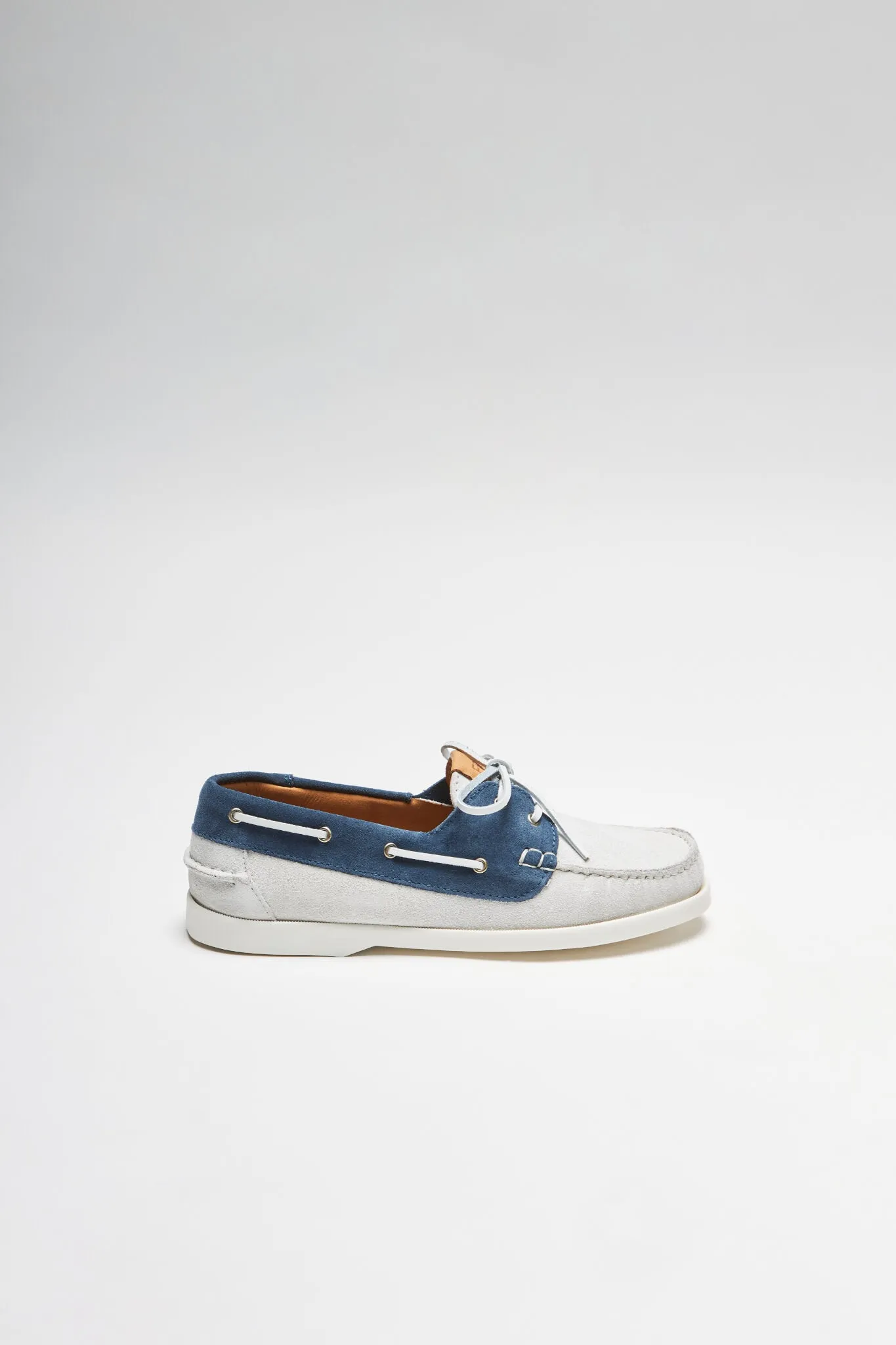 CAPRI WAKA Damen Weiß Blau Bootschuh