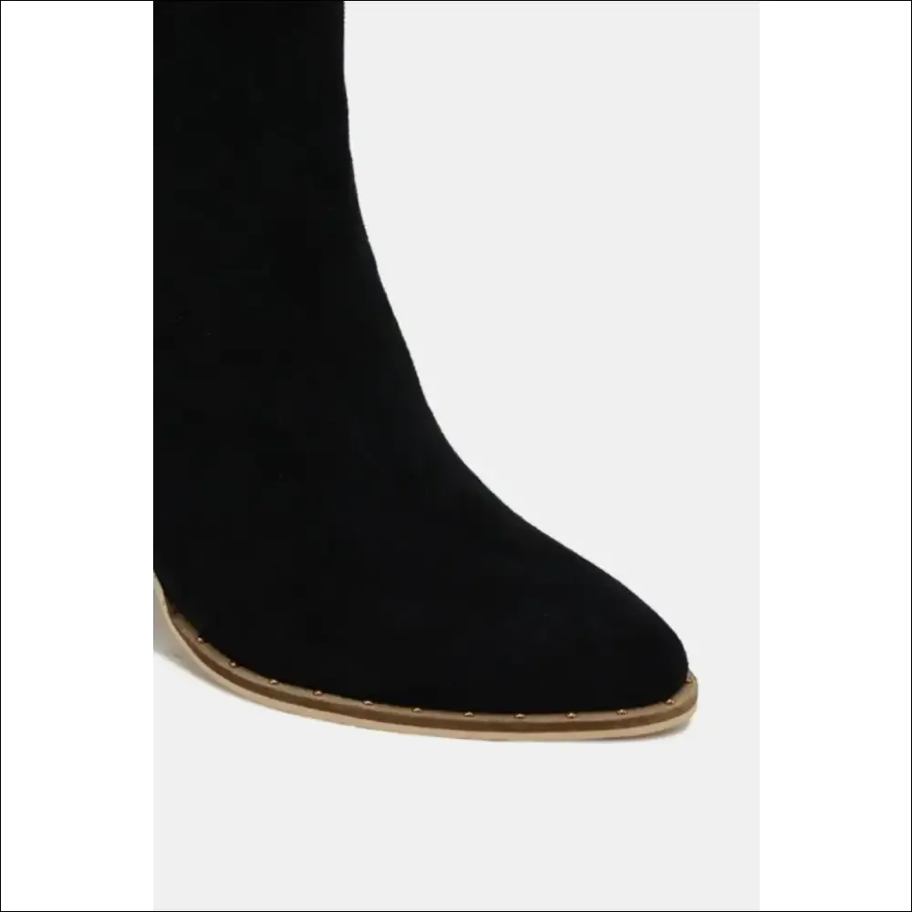Chic Suede Point Toe Ankle Booties