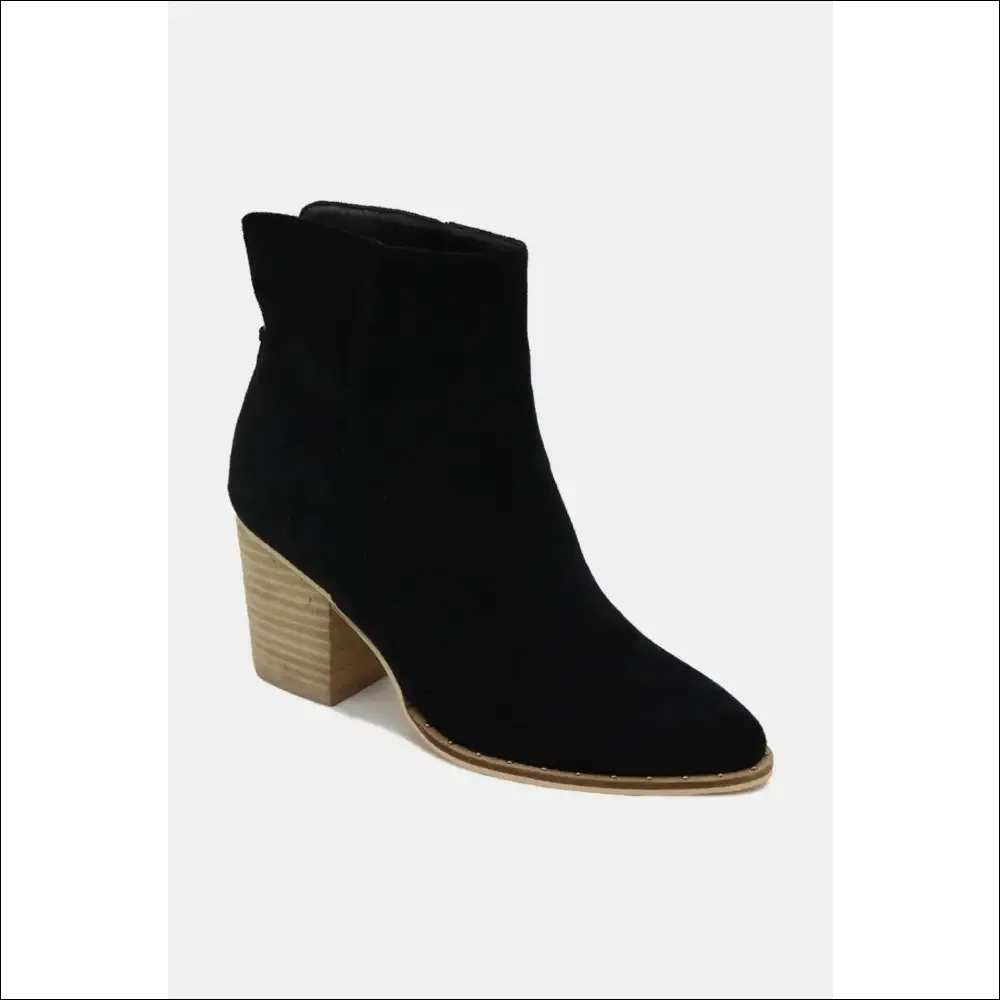 Chic Suede Point Toe Ankle Booties