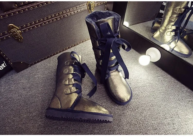 Classic women high boots warm winter shoes