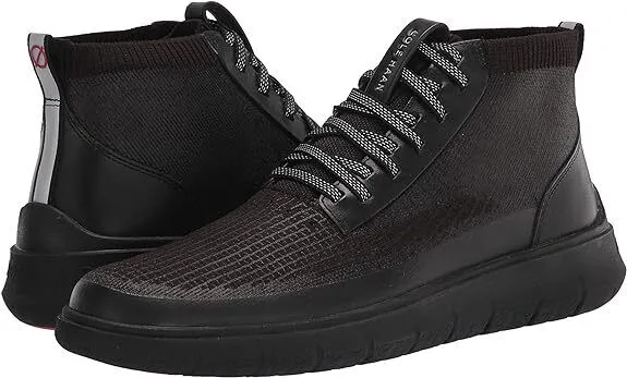 Cole Haan Men's Generation Zerogrand Stitchlit Hitop WP Black/Matte Shine C32419