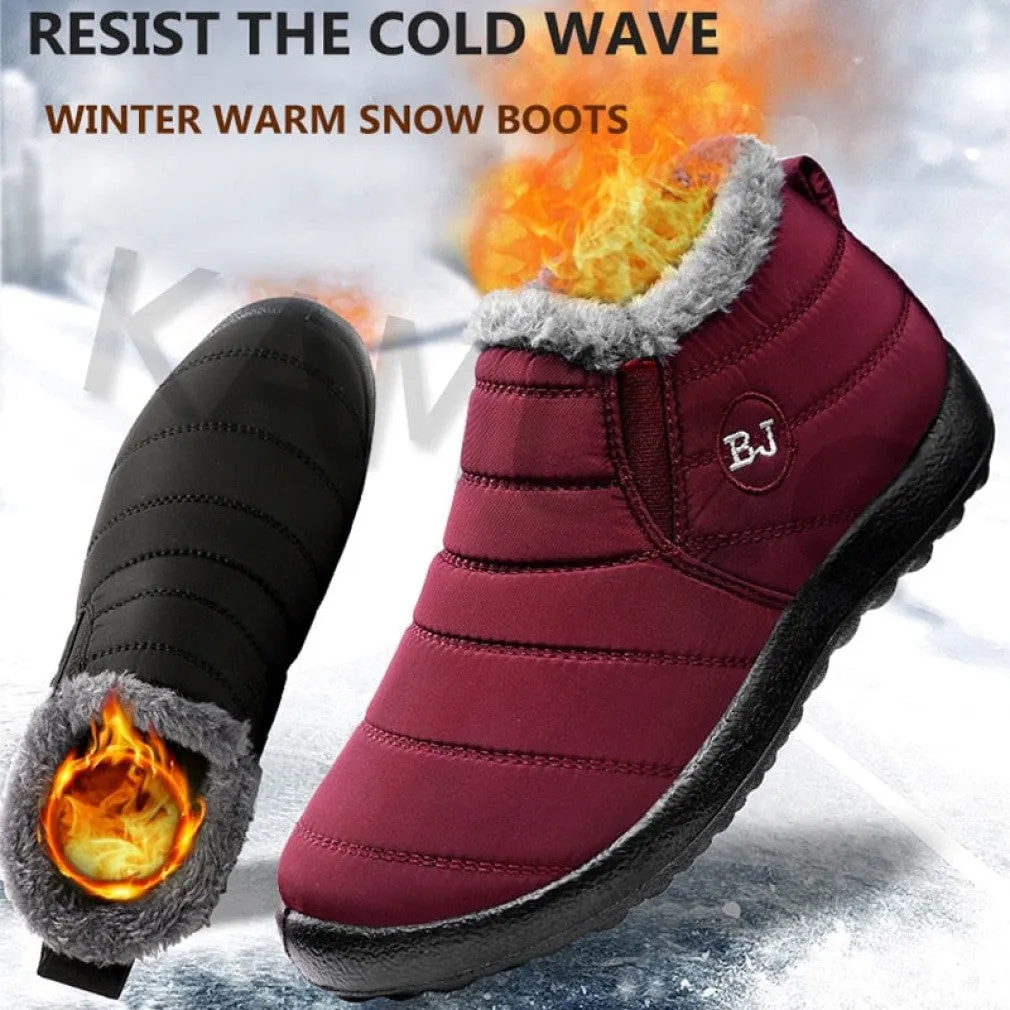 ContiNent 33 Men Boots Lightweight Winter Shoes for Men Snow Boots Waterproof Winter Footwear Plus Size 47 Slip on Unisex Ankle Winter Boots