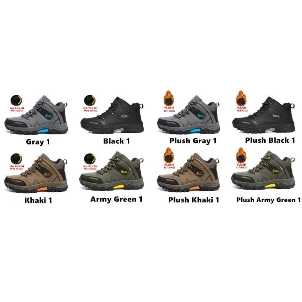 ContiNent 33 Men Winter Snow Boots Waterproof Leather Sneakers Super  Warm Men's Boots Outdoor Male Hiking Boots Work Shoes Size 39-47