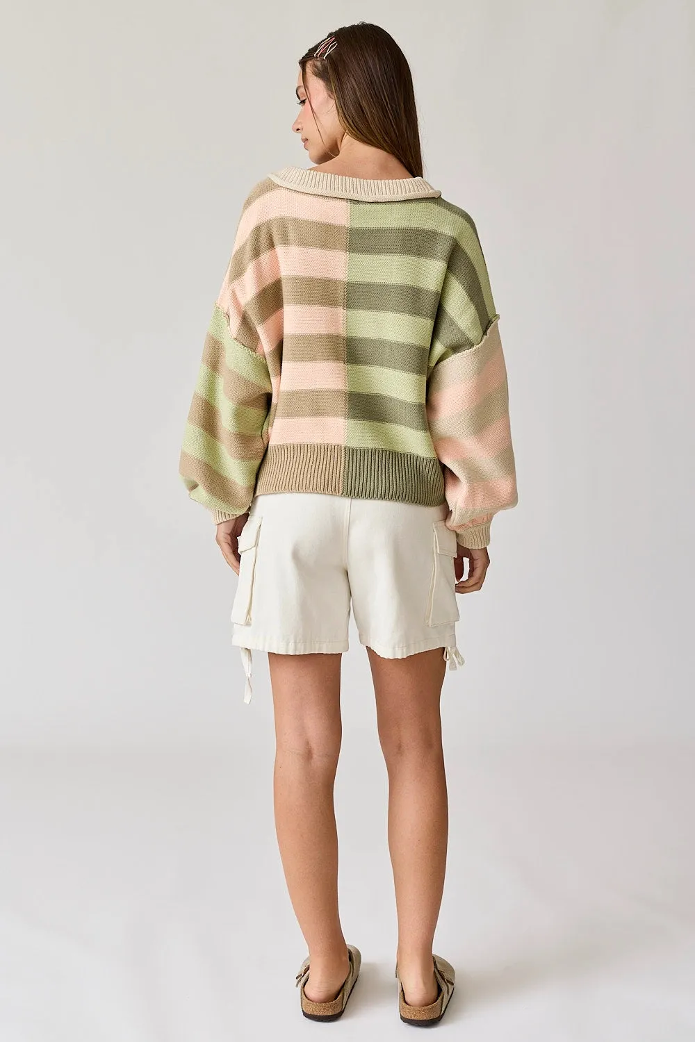 Cozy Patchwork Striped Sweater