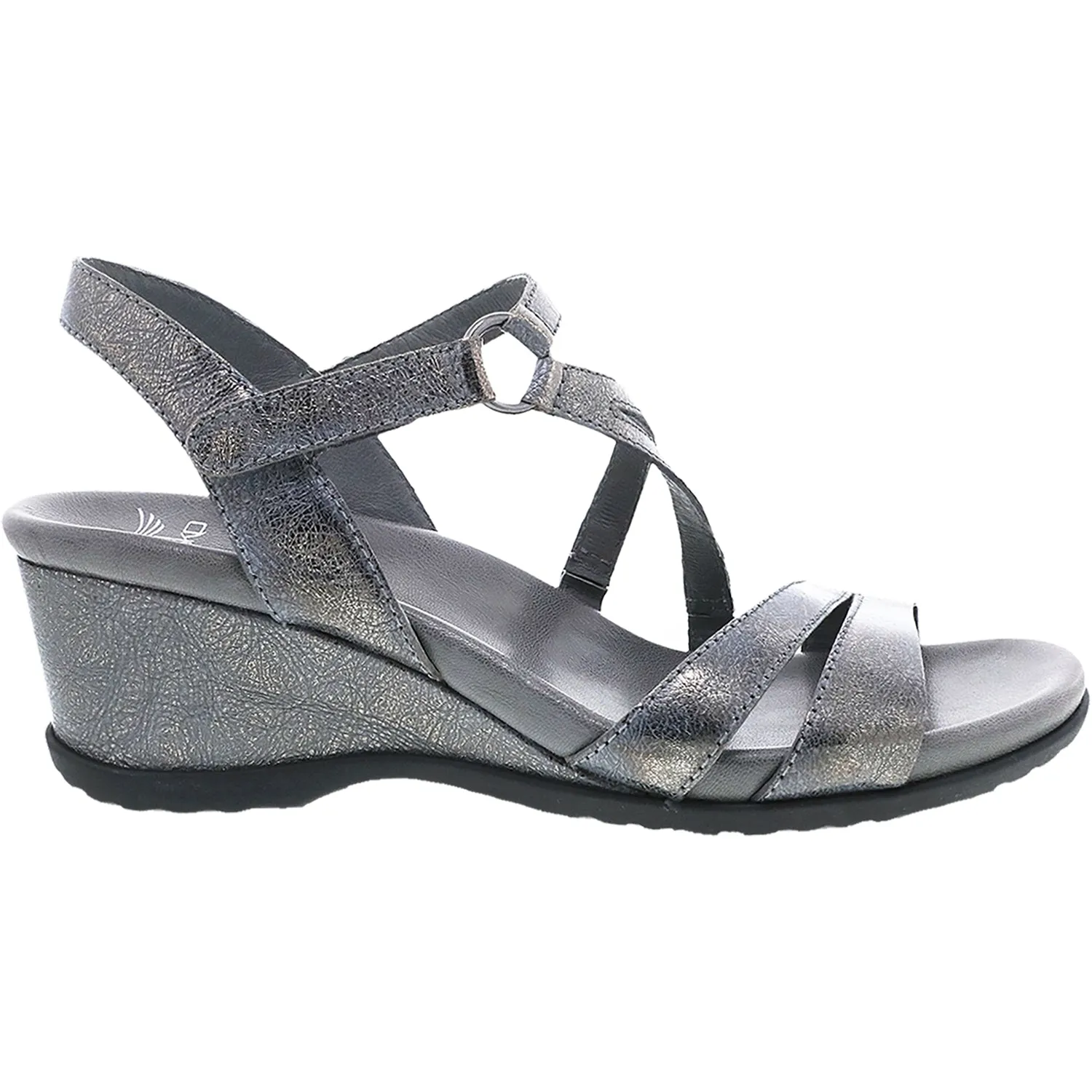 Dansko Women's Addyson Pewter Metallic Distressed 1611970200