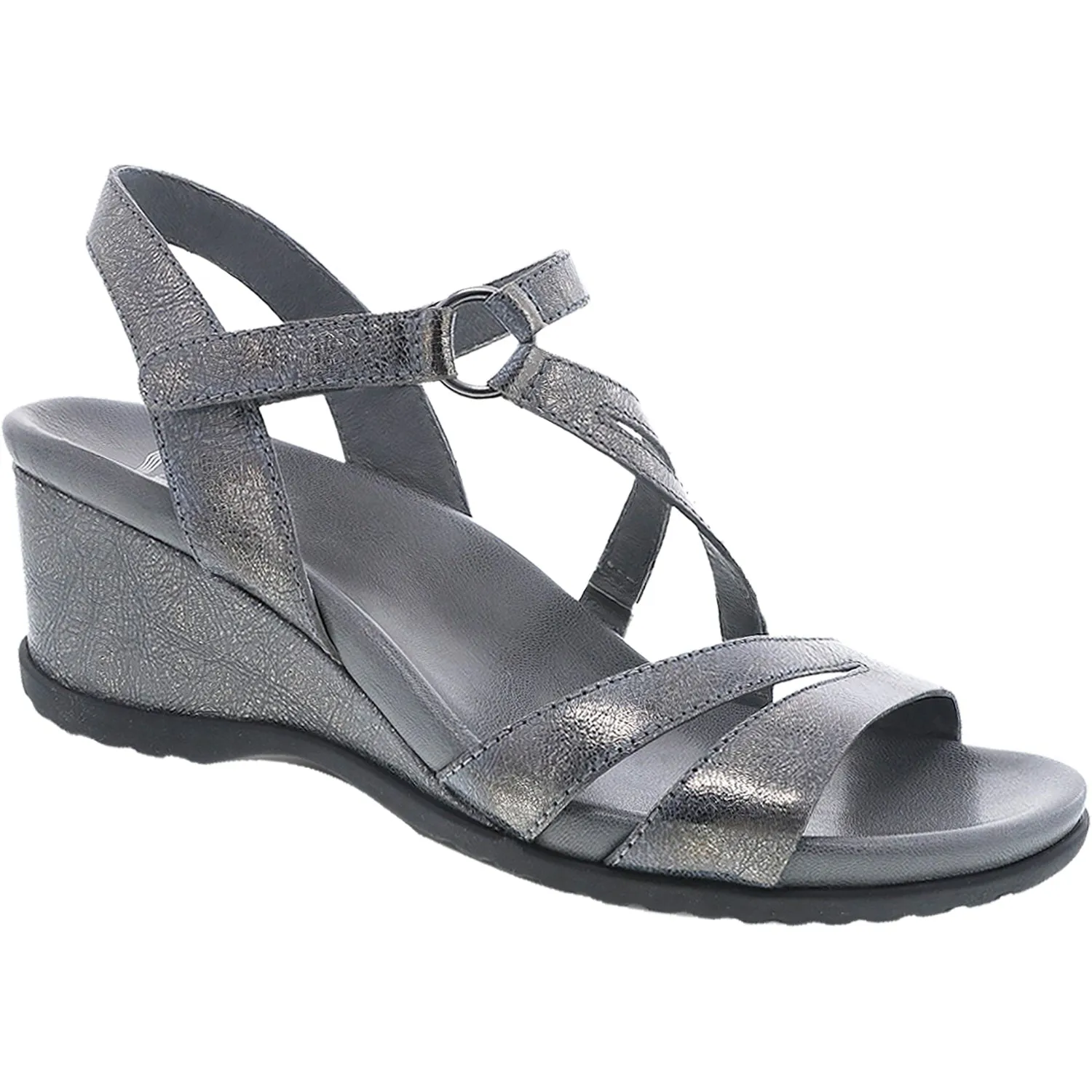 Dansko Women's Addyson Pewter Metallic Distressed 1611970200