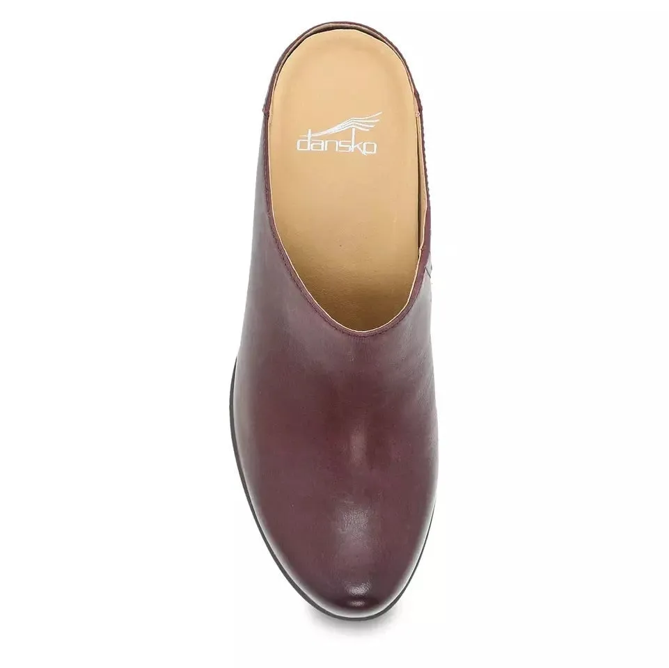 Dansko Women's Carrie Wine Burnished Nubuck Mule 3218882300
