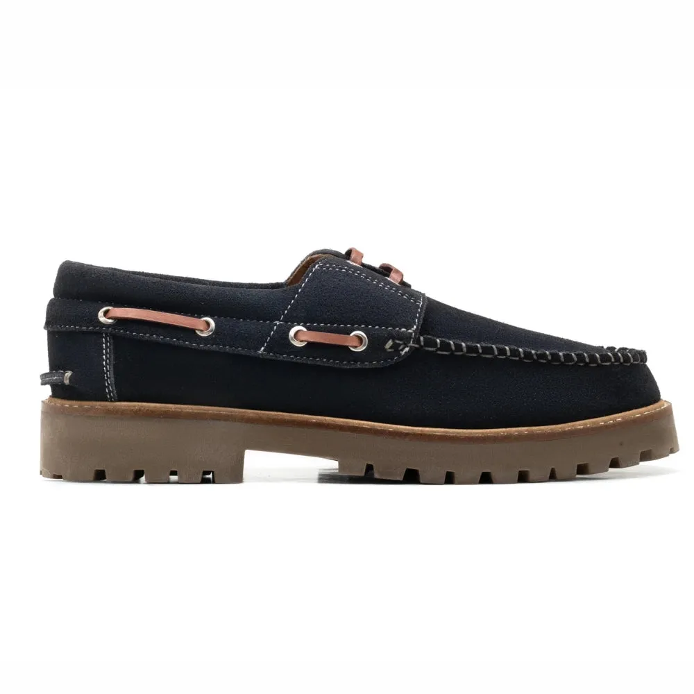 Docker Men's Suede Blue Boat Shoes
