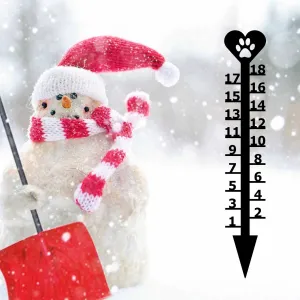 Dog Paw Snow Gauge: Measures up to 18" Snowfall