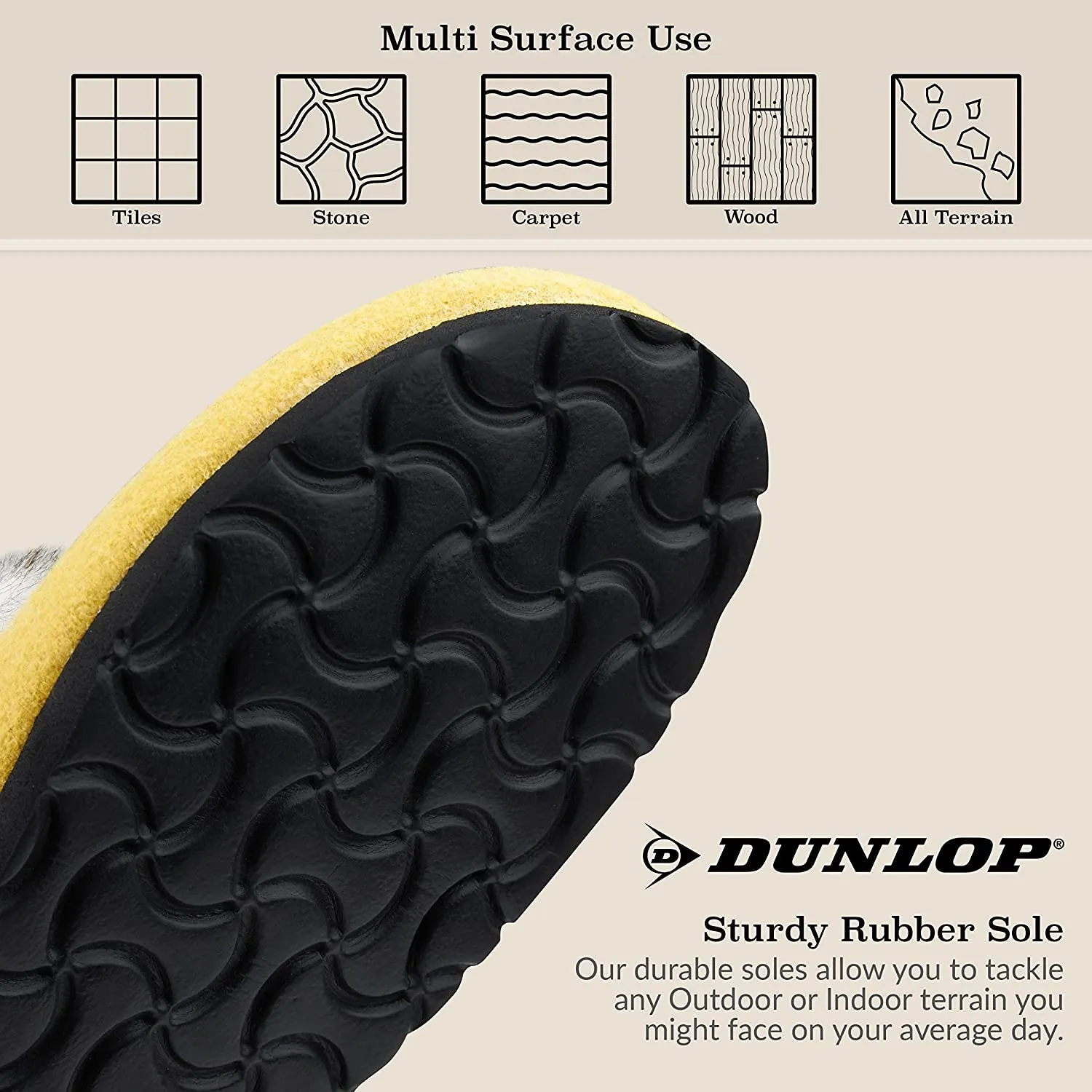 Dunlop Ladies Slippers, Fluffy Slippers Women Faux Fur, House Shoes Indoor Outdoor