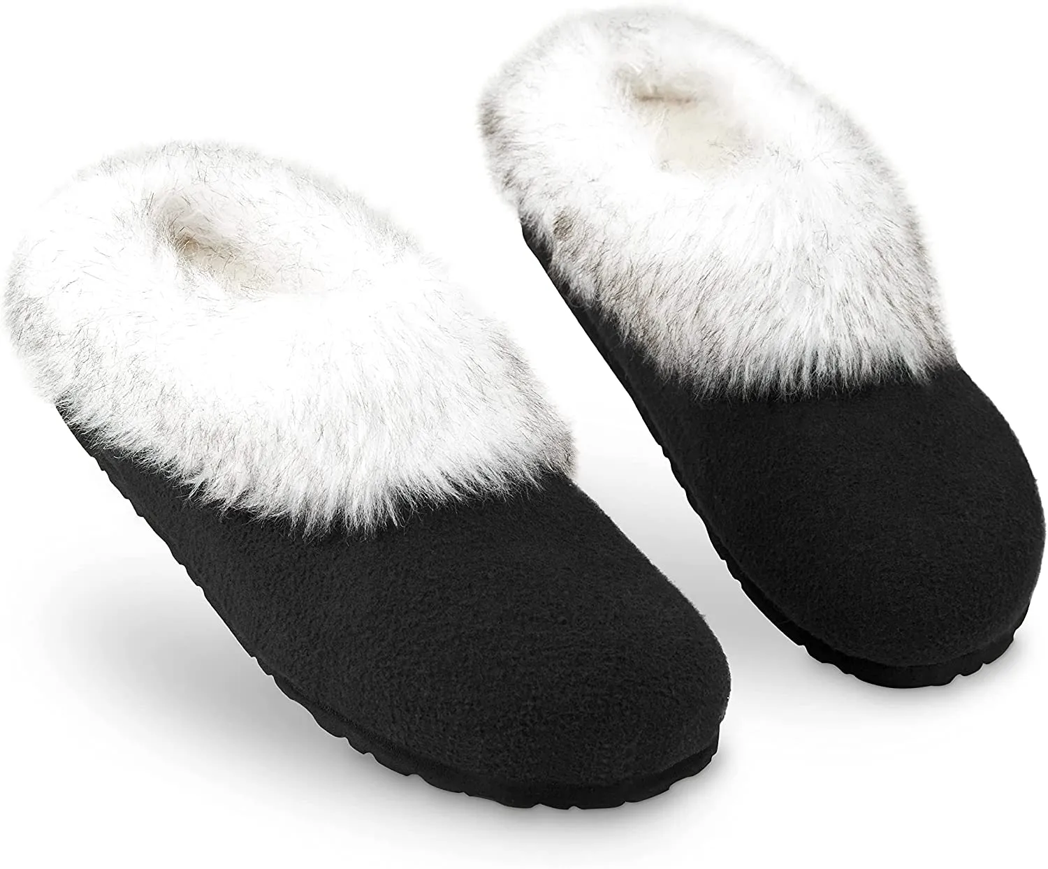 Dunlop Ladies Slippers, Fluffy Slippers Women Faux Fur, House Shoes Indoor Outdoor