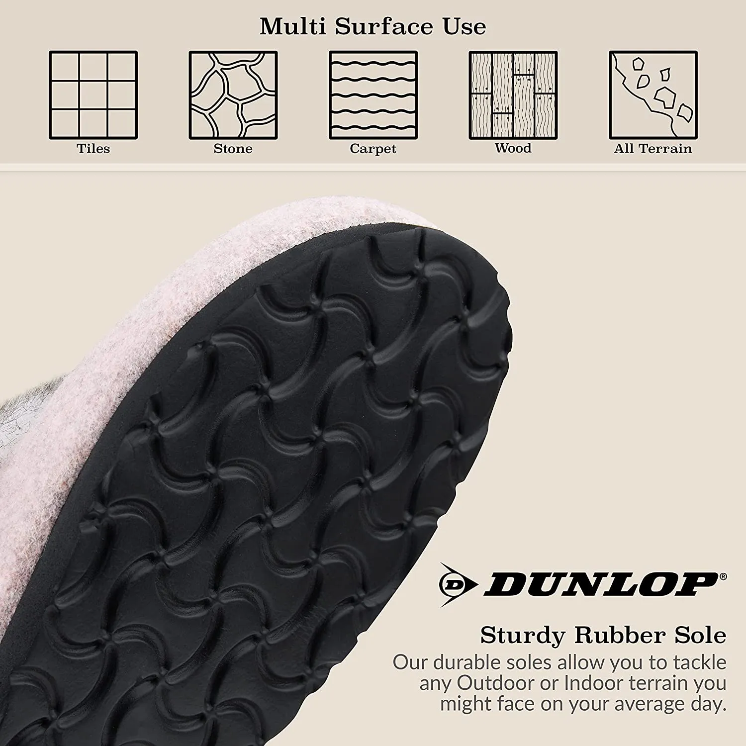 Dunlop Ladies Slippers, Fluffy Slippers Women Faux Fur, House Shoes Indoor Outdoor