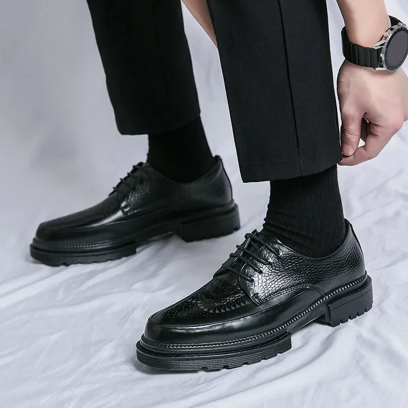 ElegantMan Handgemachte Herren Hochzeit Oxford Schnürschuhe