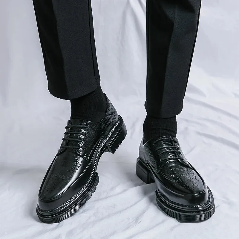 ElegantMan Handgemachte Herren Hochzeit Oxford Schnürschuhe
