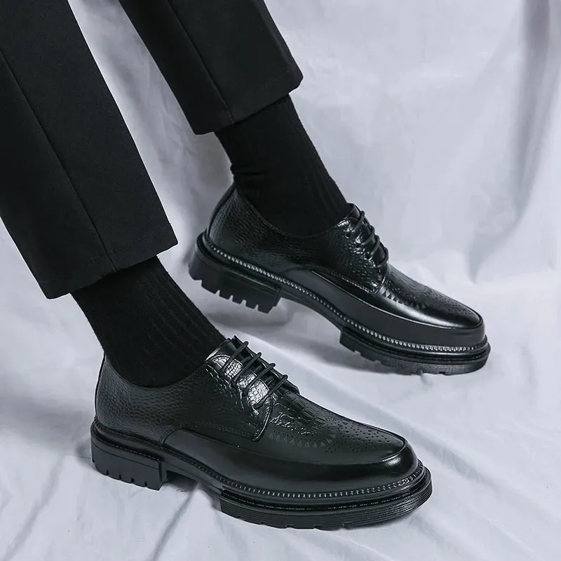 ElegantMan Handgemachte Herren Hochzeit Oxford Schnürschuhe