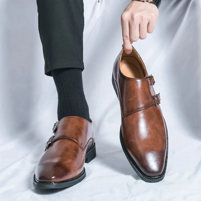 Elganzio Retro-Kleid Mönch Lederschuhe