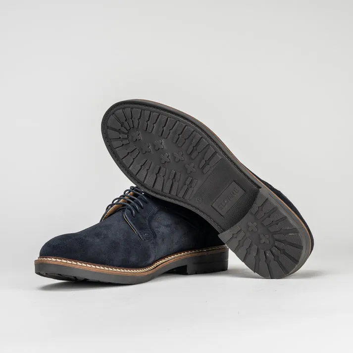 Elliot Suede Derby Shoes in Navy