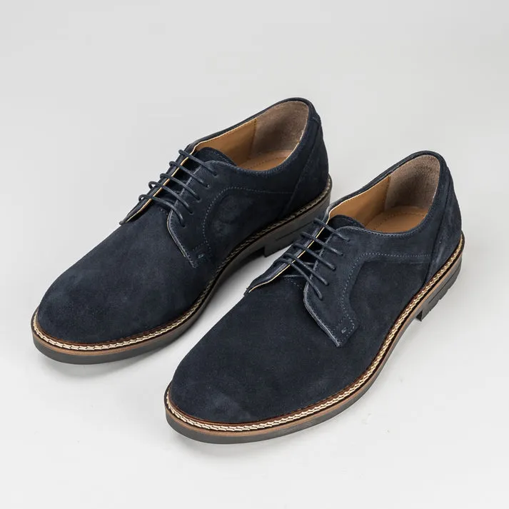 Elliot Suede Derby Shoes in Navy