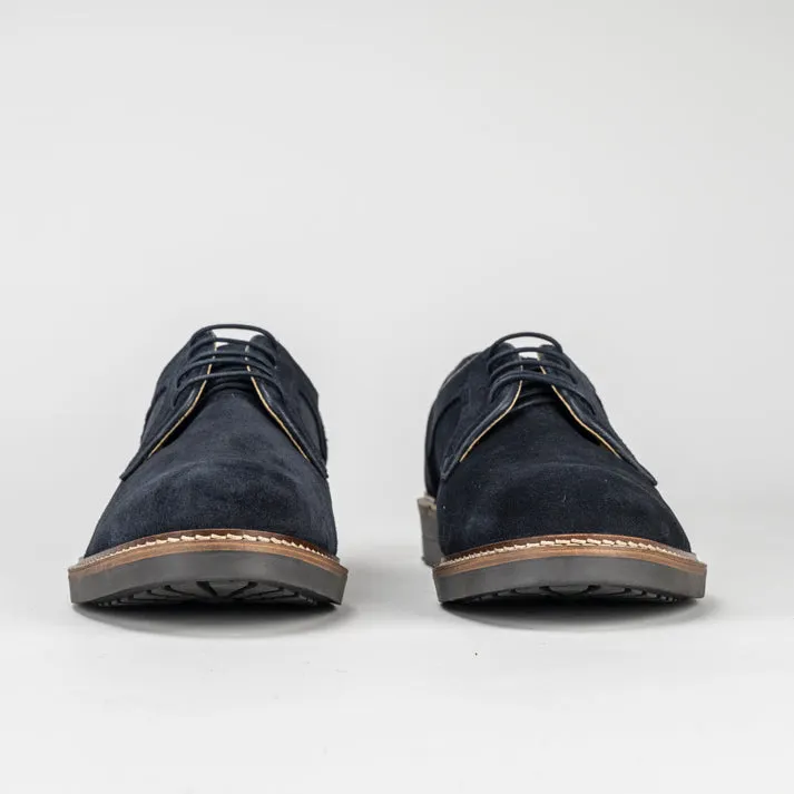 Elliot Suede Derby Shoes in Navy