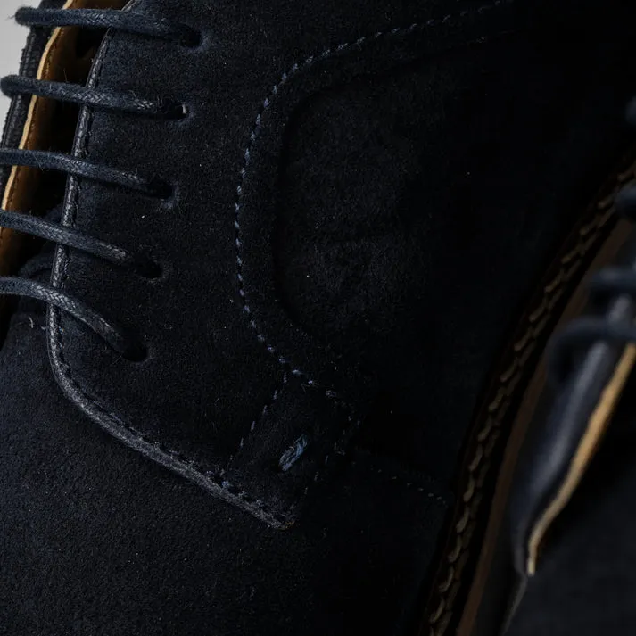 Elliot Suede Derby Shoes in Navy
