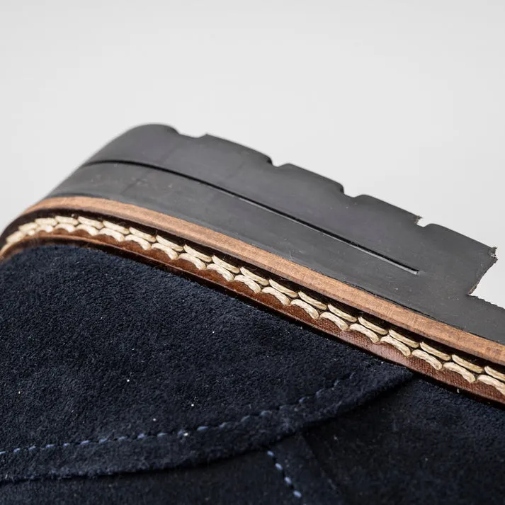 Elliot Suede Derby Shoes in Navy