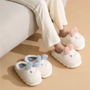 FaSoLa Women's Plush Cotton Slippers - Smoky Pink, Size 36-37
