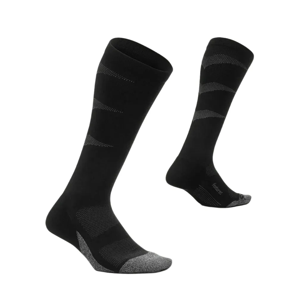 Feetures Unisex Elite Graduated Compression Light Cushion Knee High Sock - Black