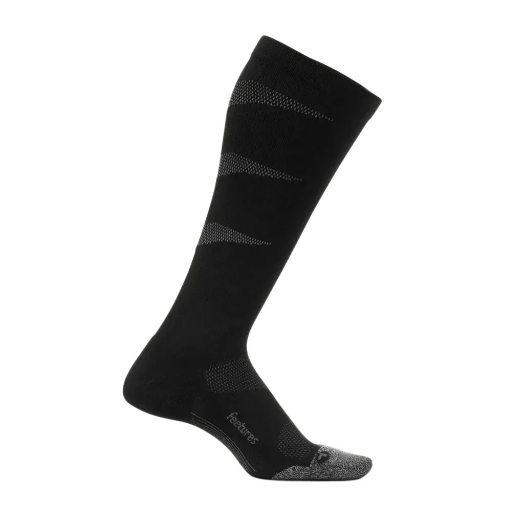 Feetures Unisex Elite Graduated Compression Light Cushion Knee High Sock - Black