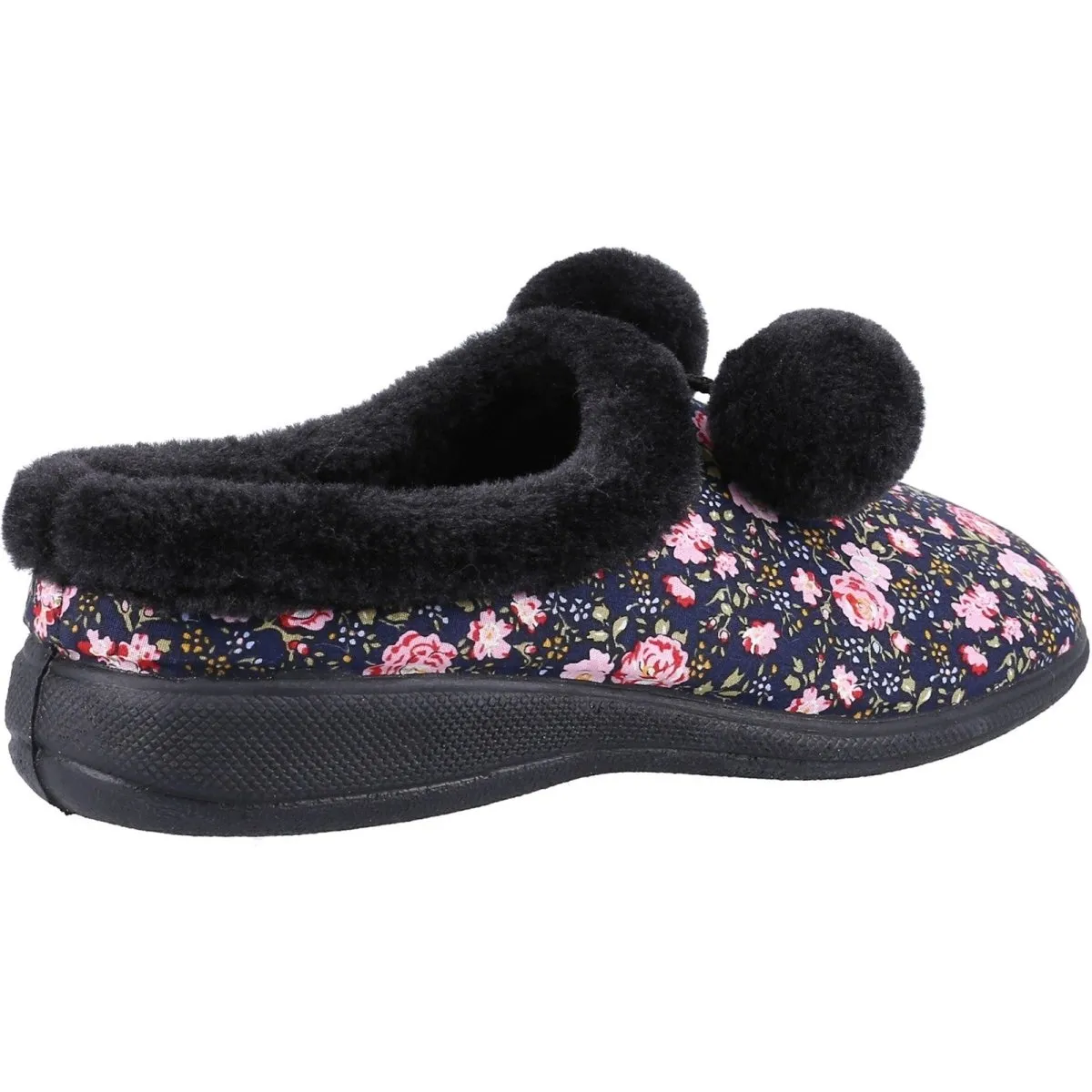 Fleet & Foster Buzzard Pom Poms Ladies Mule Slippers