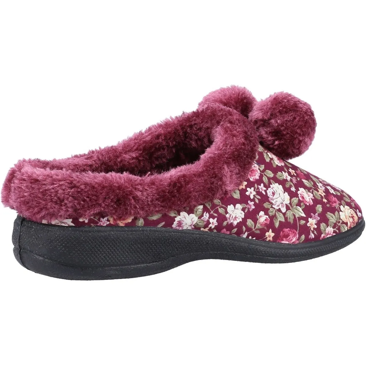 Fleet & Foster Buzzard Pom Poms Ladies Mule Slippers