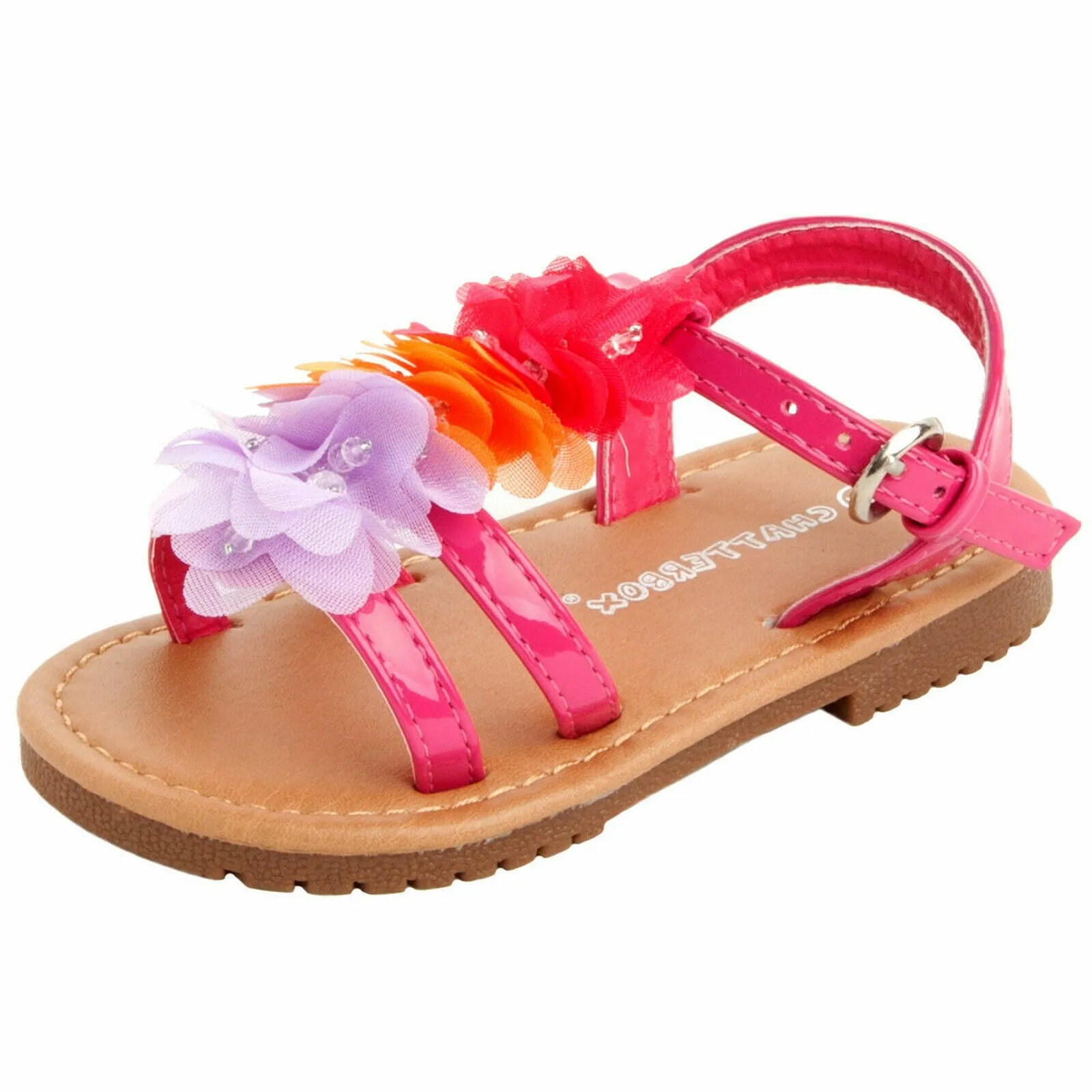 GIRLS CHILDREN SUMMER SANDALS CASUAL HOLIDAY FLAT PARTY PRINCESS FLIP FLOP SHOES